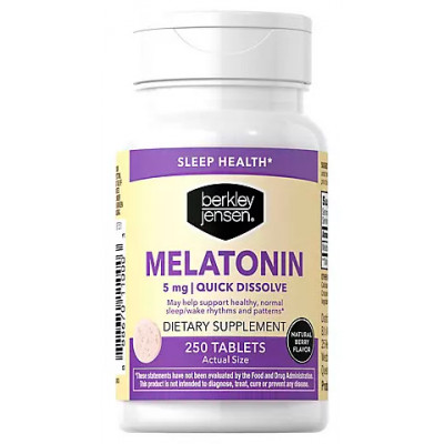 Berkley Jensen Melatonin 5mg Quick Dissolve Tablets, 250 ct