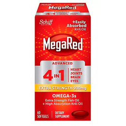 MegaRed Advanced 900mg Omega-3 Krill Oil 4-in-1 Softgels, 60 ct