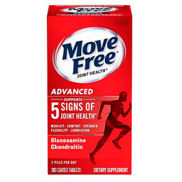 Move Free Joint Health Advanced Glucosamine Chondroitin Dietary Supplement, 200 ct