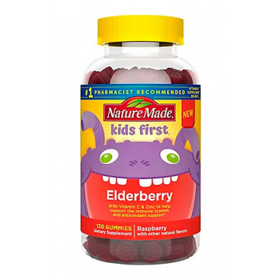 Nature Made Kids First Elderberry Gummies with Vitamin C and Zinc, 120 ct