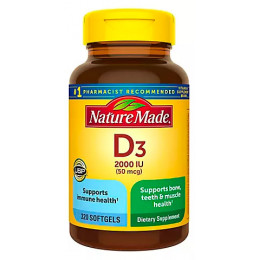 Nature Made Vitamin D3 2,000 IU LSG, 320 ct