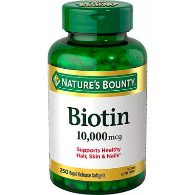 Nature's Bounty Biotin 10,000 mcg, 250 ct