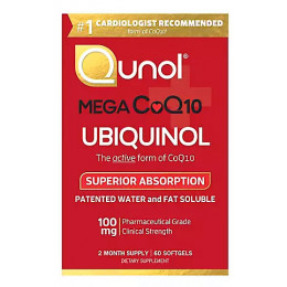 Qunol MEGA Ubiquinol CoQ10 Softgels, 60 ct